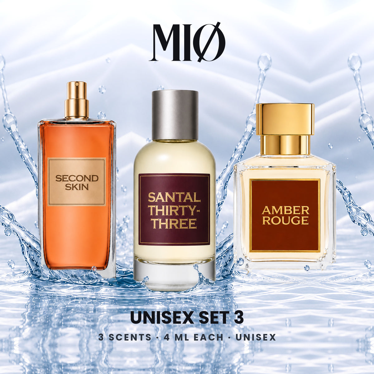 Set Unisex 3er: 3 MIØ-Duftanhänger im Set
