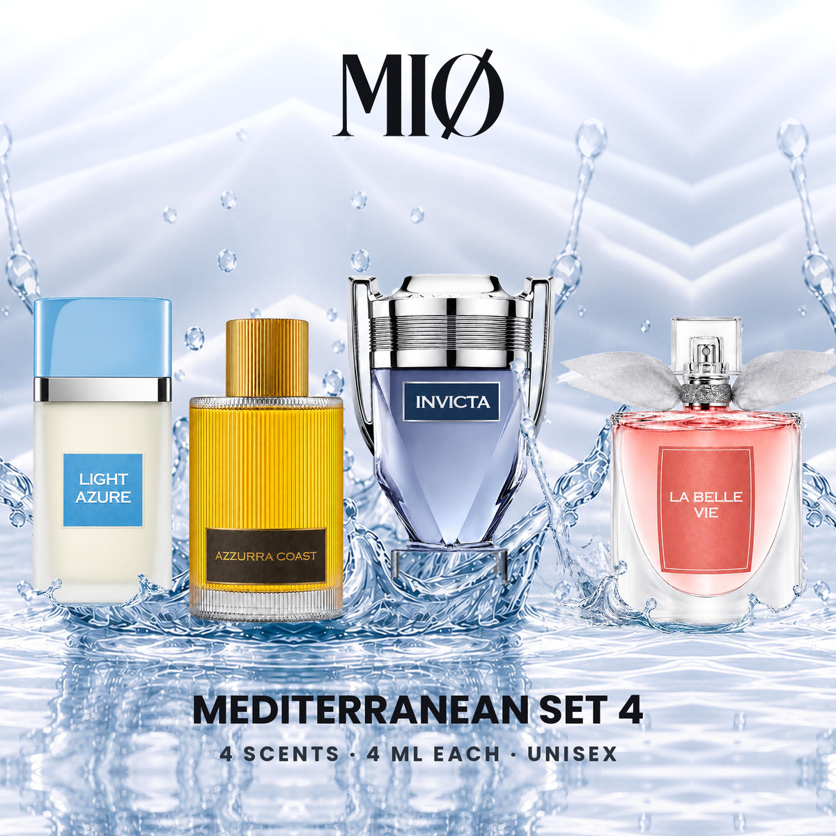 Mediterran-Set 4er: 4 MIØ-Duftanhänger im Set